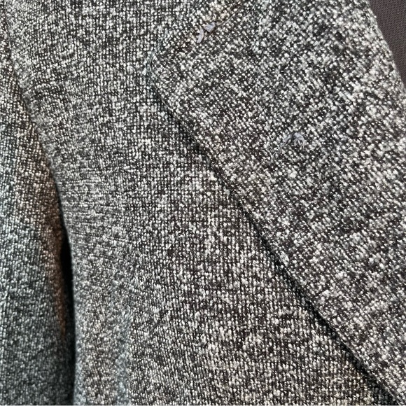 🦩Black and White Woven Overcoat - Picture 4 of 6